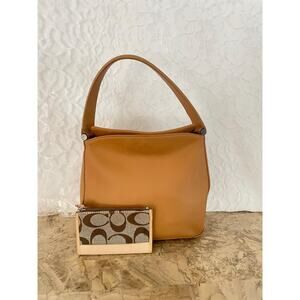 Rare Coach tan Vintage mini Whitney hobo Purse 9181 Y2K and mini wallet